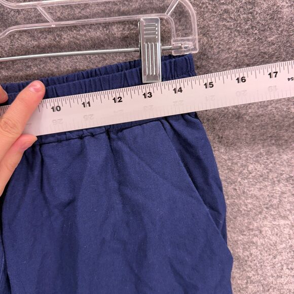 J. Crew Pants Women 6 Blue High Rise Drawstring Flat Front Linen Pockets Chino - Picture 3 of 8